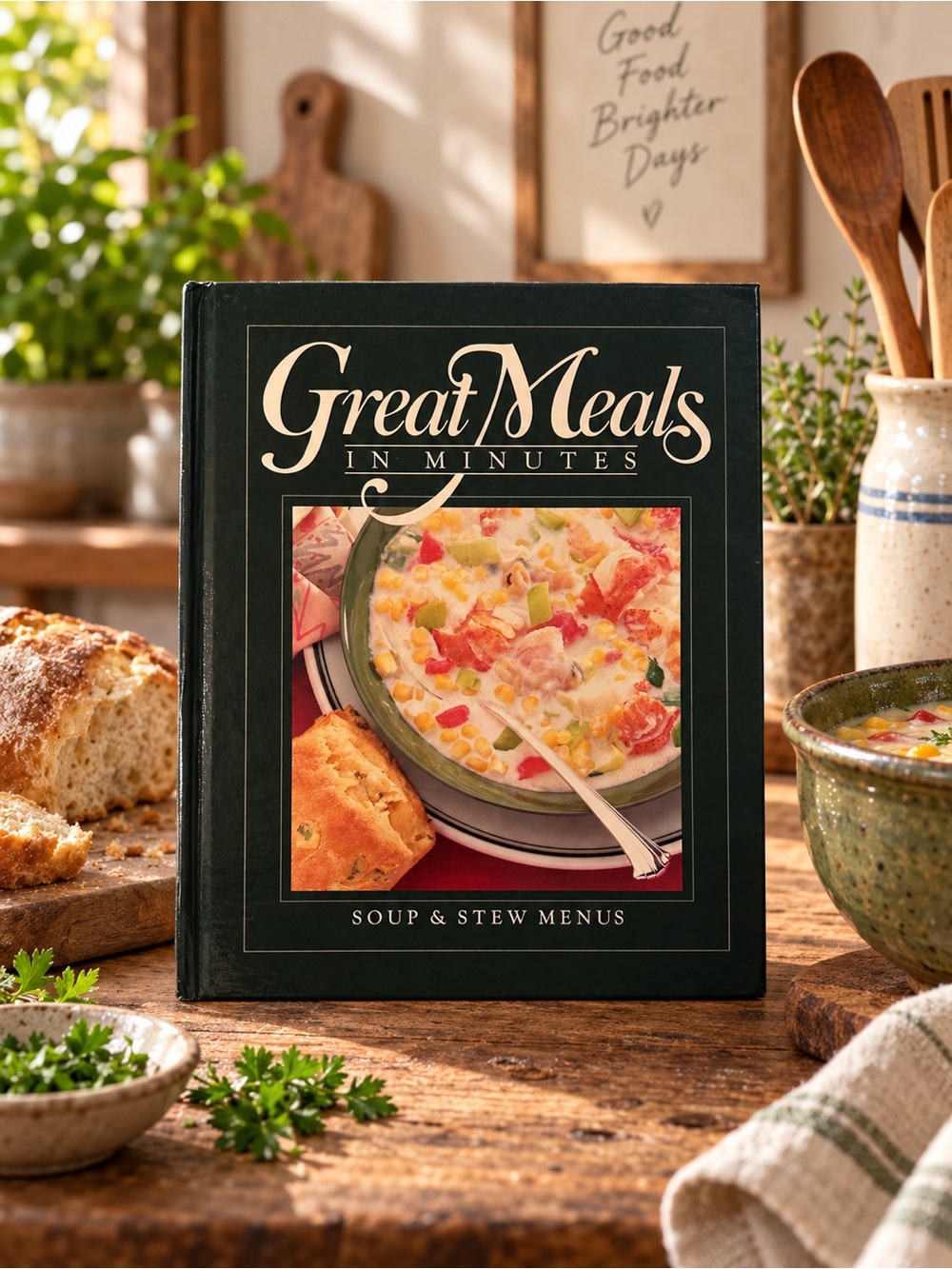 Time-Life Great Meals in Minutes Cookbook
Soup & Stew Menus 1980s Hardcover